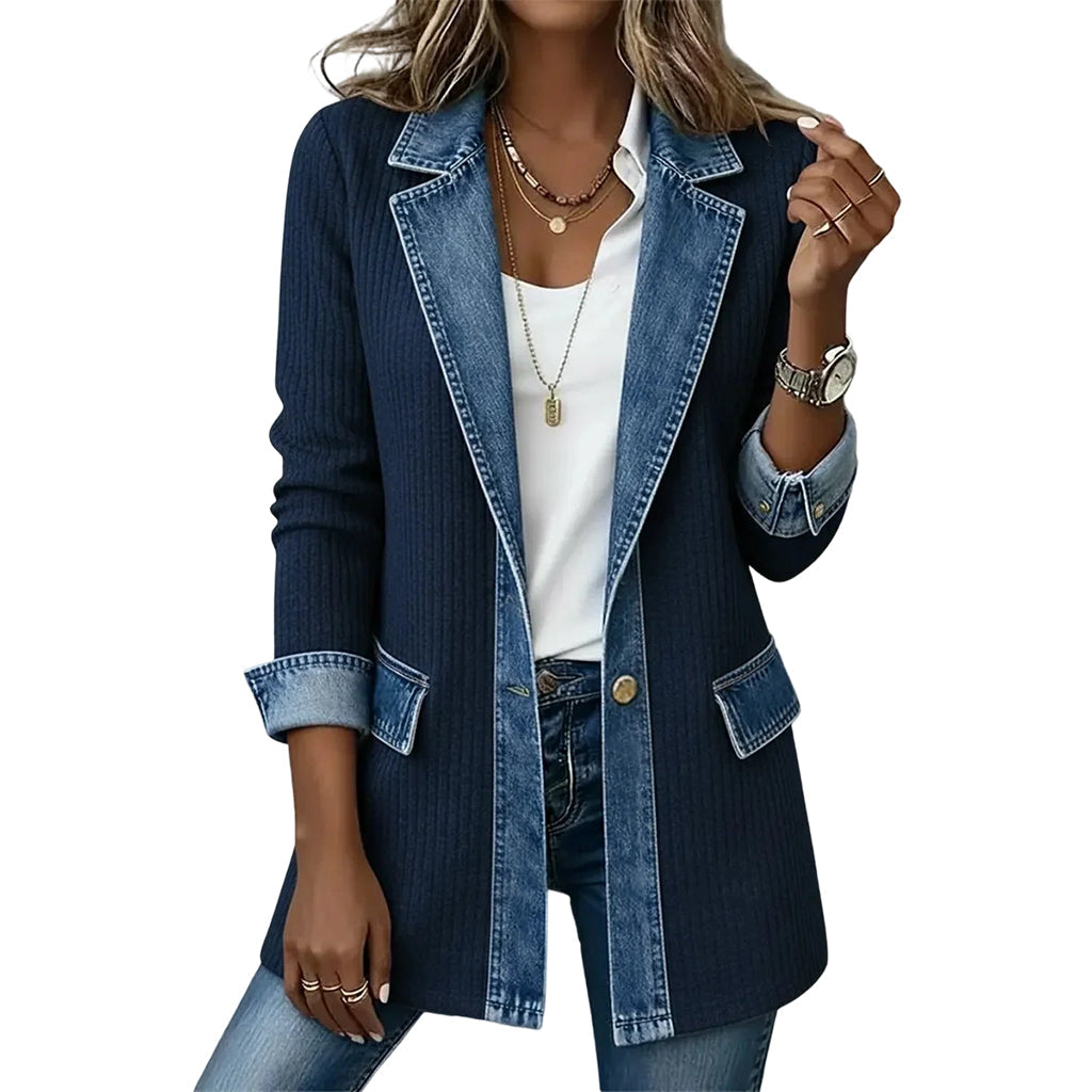 Elegant Long Denim Coat