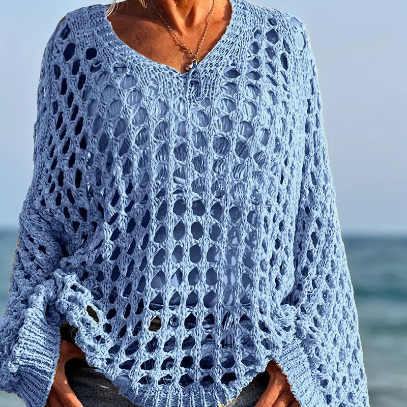 Klara | Lightweight Knit Top with Crochet Design