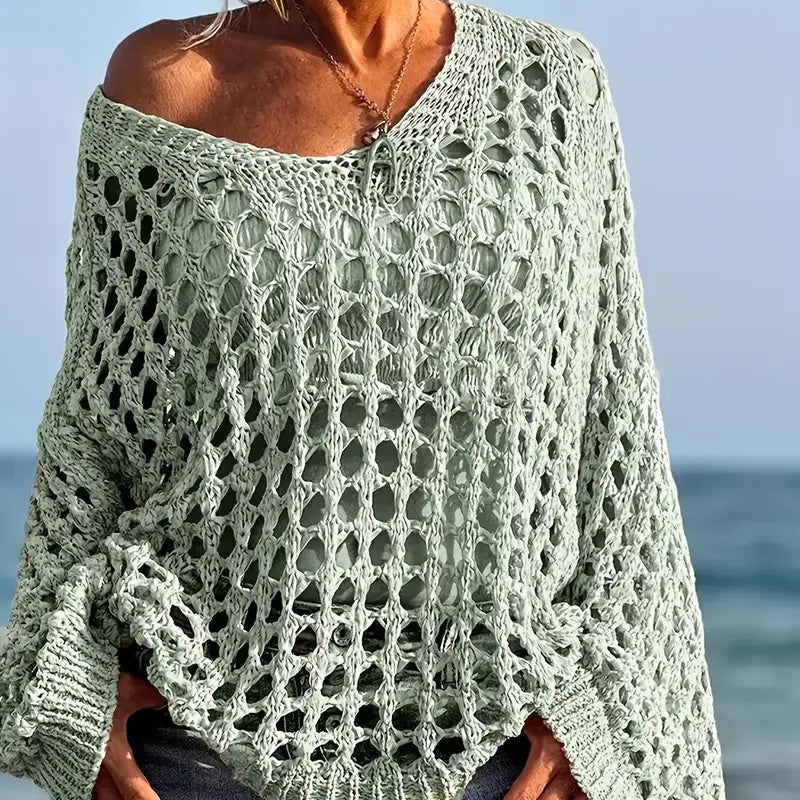 Klara | Lightweight Knit Top with Crochet Design