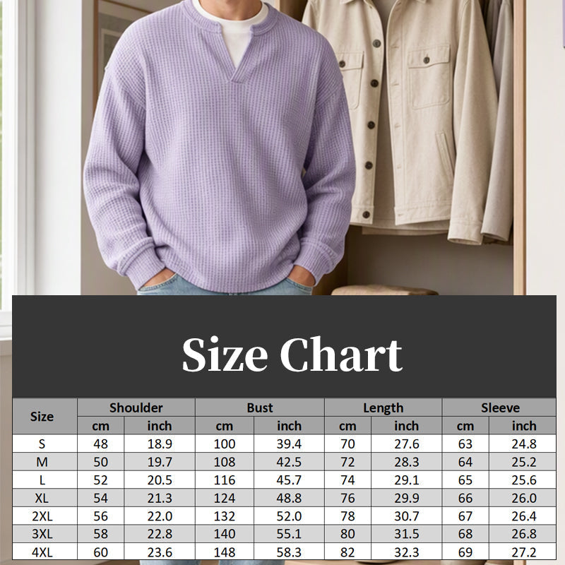 Men's Textured Waffle Long-Sleeve Tee