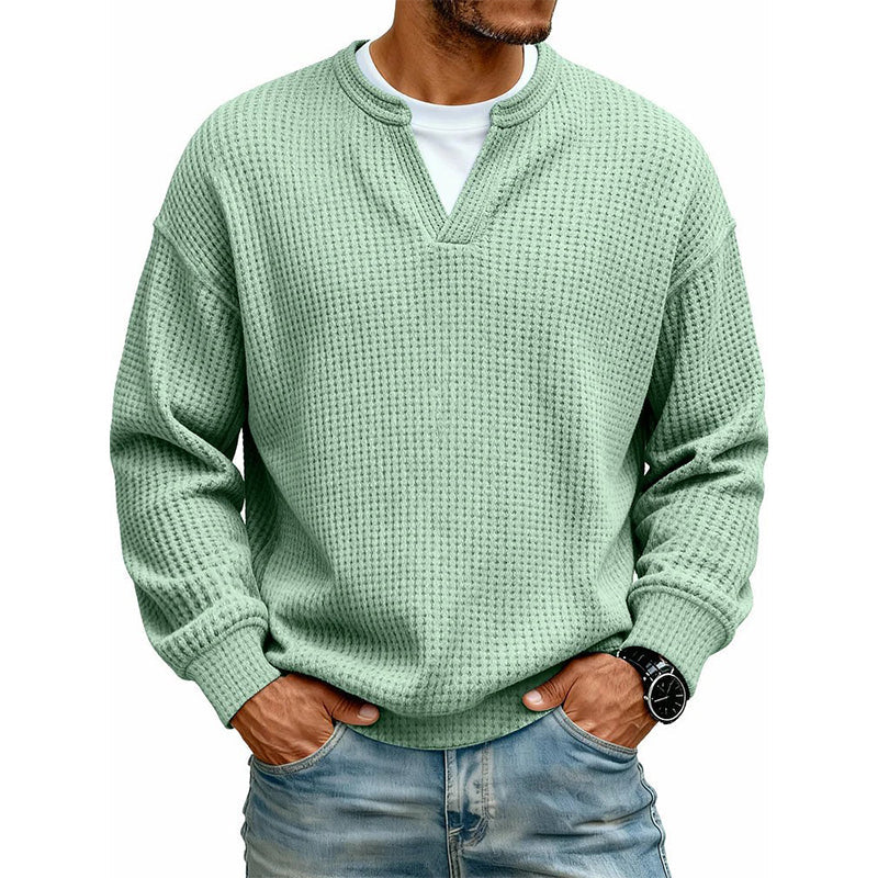 Men's Textured Waffle Long-Sleeve Tee