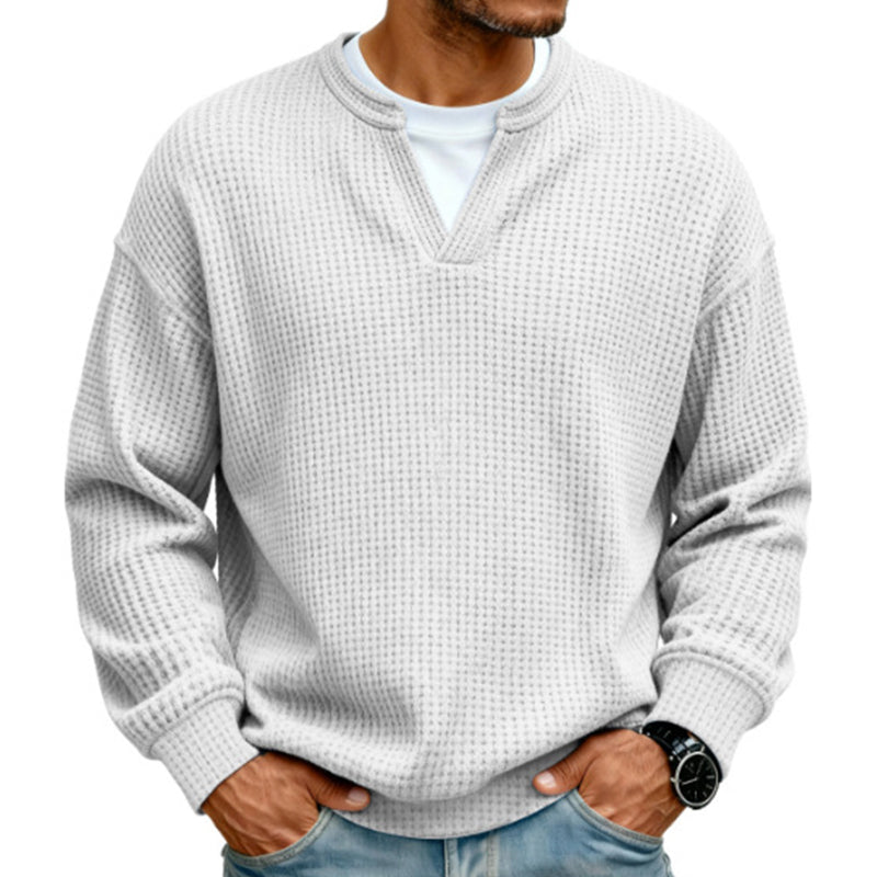 Men's Textured Waffle Long-Sleeve Tee