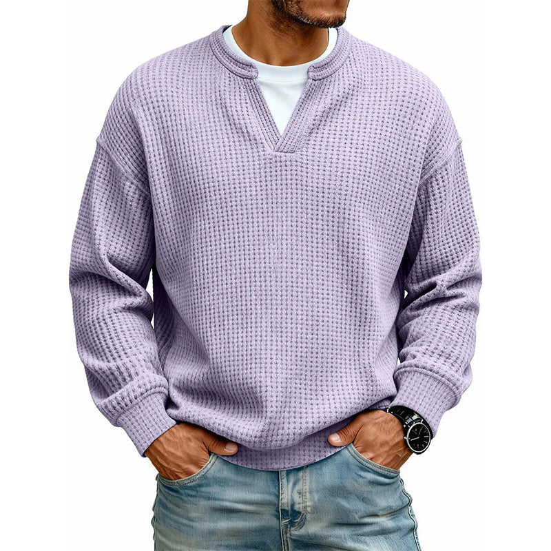 Men's Textured Waffle Long-Sleeve Tee