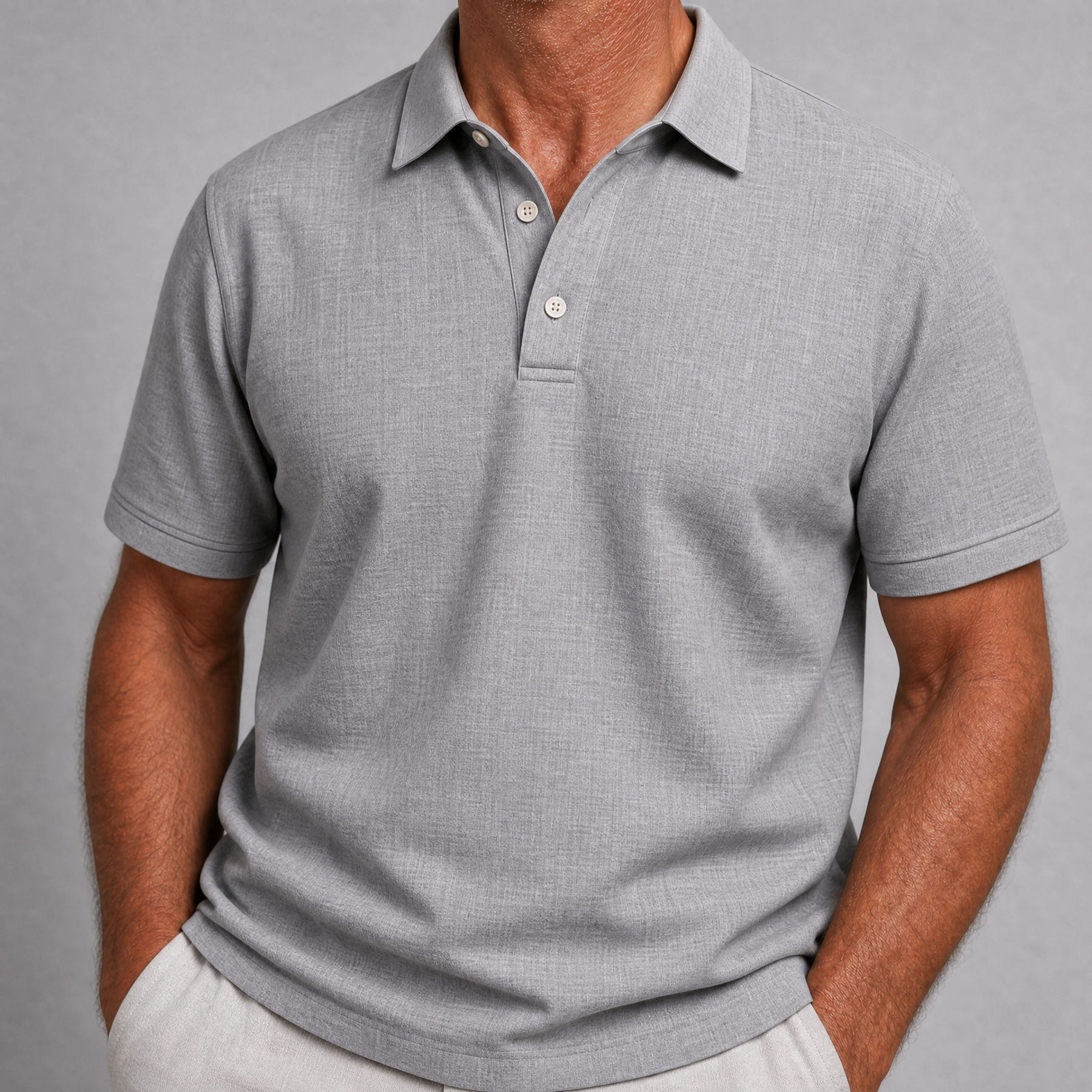 Theodore - Breathable Linen Polo Shirt