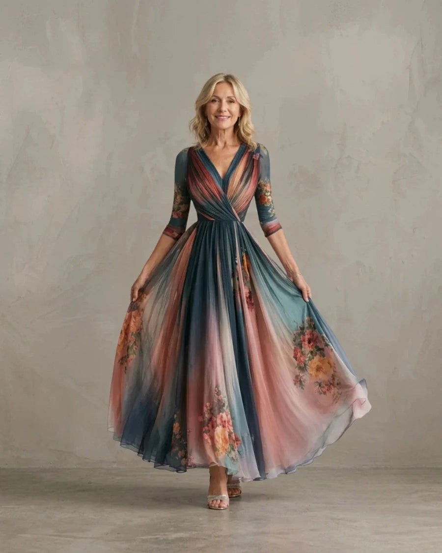 Teresa | Bohemian Floral Maxi Dress