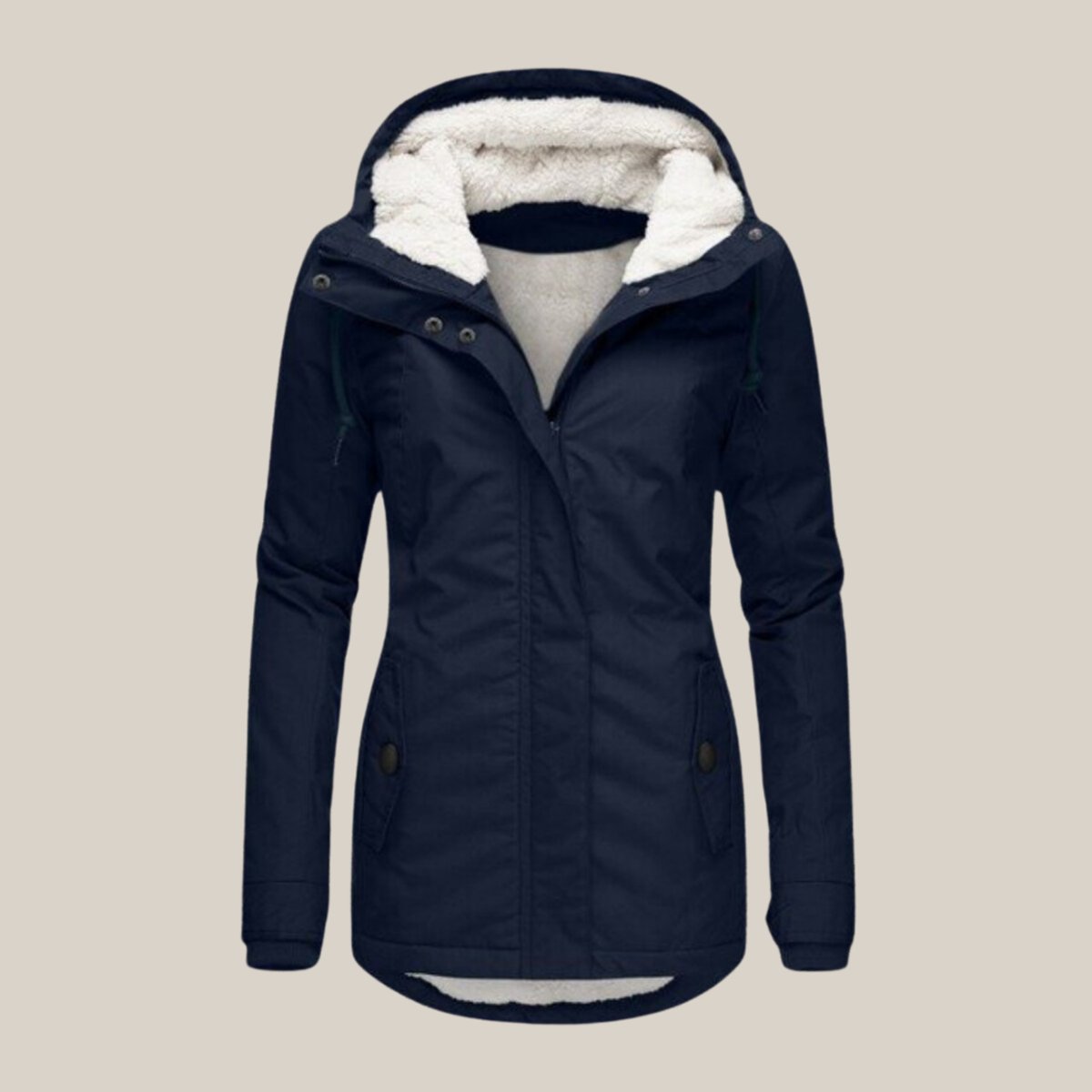 Fleece-Lined Hooded Jacket