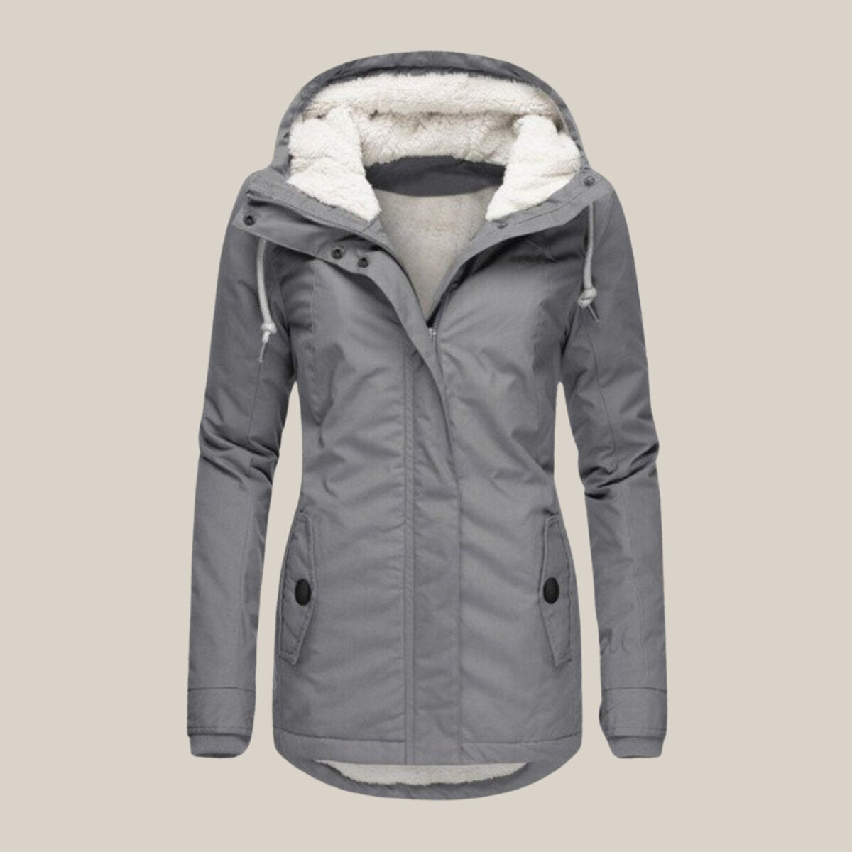 Fleece-Lined Hooded Jacket