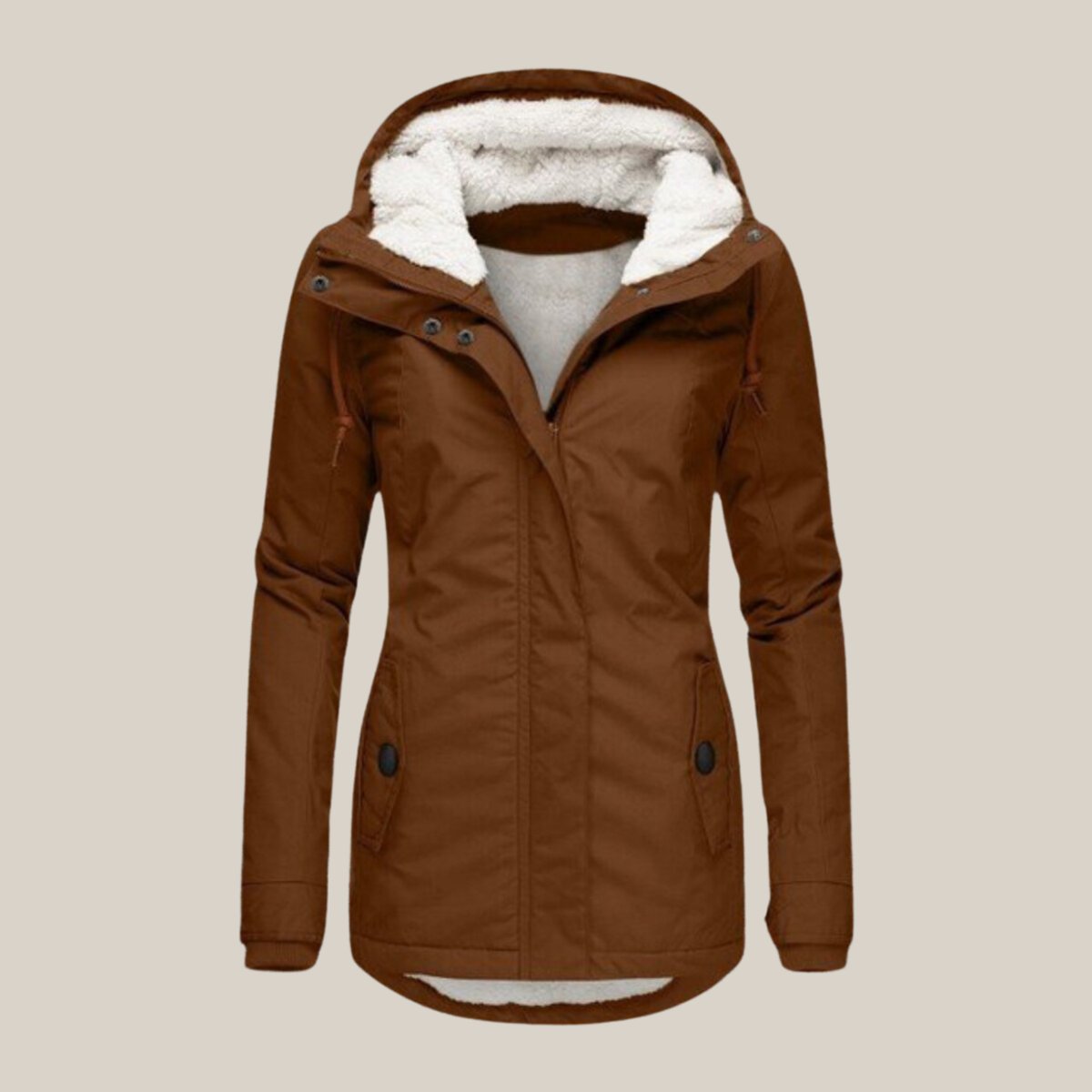 Fleece-Lined Hooded Jacket